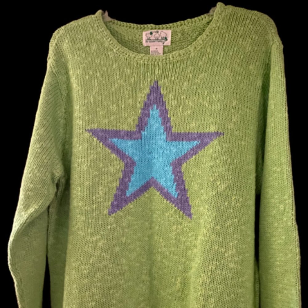 Quacker Factory Vintage Star Sweater, Medium